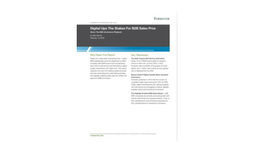 Forrester: Digital Ups indsatsen for B2B -salg