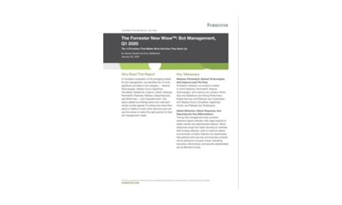 The Forrester New Wave ™: Bot Management, Q1 2020